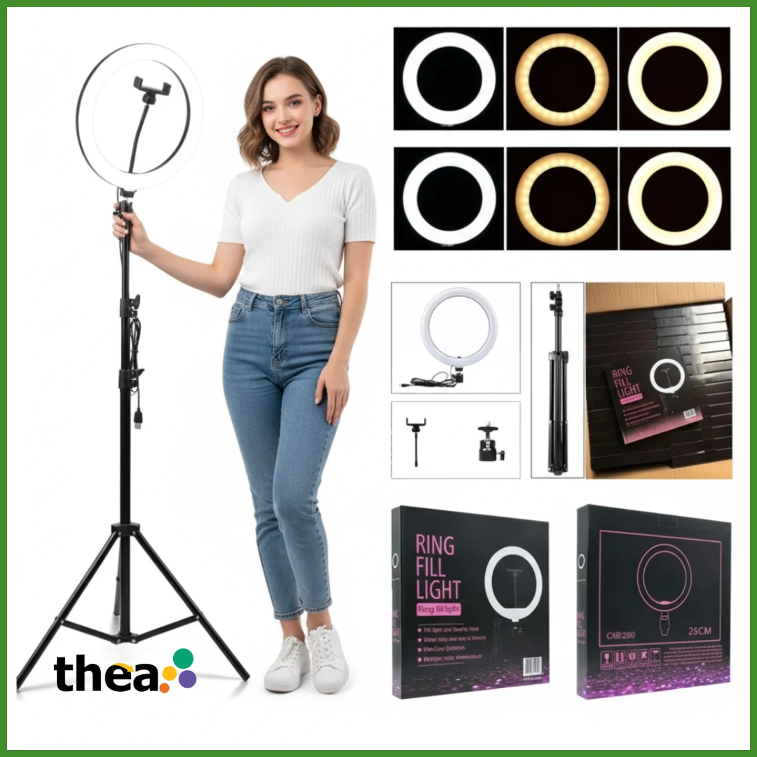 Ring Fill Light 10 Inch LED Ringlight for TikTok Videos & Photography With Tripod (26 cm) High Quality TikTok Light with Mobile Phone Holder